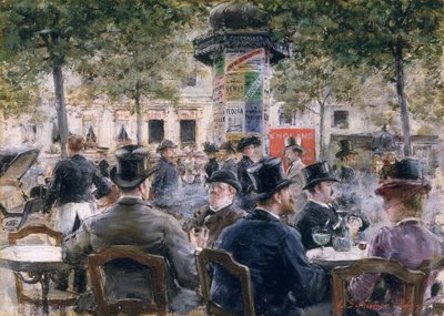 Escena de café en París, 1884 de Louis Anet Sabatier